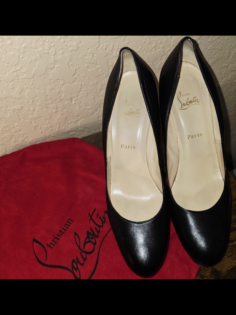 Christian Louboutin Simple 120 mm Nappa Black Leather Stiletto Pumps - Picture 2 of 10